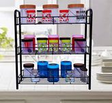 D&V ENGINEERING - Creative in innovation Metal 3-Tier Kitchen Storage Shelf Shelves Holder Stand Rack,Kitchen Countertop Storage Shelf Organizer,Kitchen Spice Rack(3-Tier)