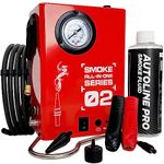 Automotive Smoke Machine for EVAP, Vacuum, Exhaust, and More Leak Detection Testing | Model 02 | Approved Smoke Fluid Included | Built-in Air Compressor | Pressure Gauge