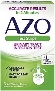 AZO Test Strips, Urinary Tract Infection Test, Accurate Results in 2 Minutes, Clinically Tested, Easy To Read Results, 3 Individually Wrapped Self Testing Kits