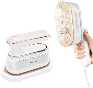 Lifelong 1250 Watt Steam Iron Press For Clothes - Handheld Garment Steamer with Rest Stand for Iron - Portable & Foldable Mini Steam Press Suitable For Traveling - 90 ml Tank Capacity (LLGRMS901)