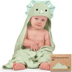 KeaBabies Baby Hooded Towel - Viscose Derived from Bamboo Baby Towel, Toddler Bath Towel, Infant Towels, Large Hooded Towel, Organic Baby Towels with Hood for Girls, Babies, Newborn Boys(Triceratops)