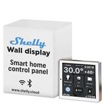 Shelly Wall Display White - Wi-Fi & Bluetooth Smart Home Control Panel with Integrated 5A Switch, Colour Display, Home Automation, iOS Android App, Lux Sensors