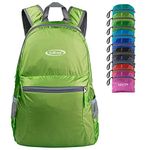 G4Free Ultra Lightweight Packable Backpack Hiking Daypack,Handy Foldable Camping Outdoor Backpack(Green)