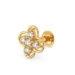 Malabar Gold & Diamonds Yellow Gold Nose Pin for Women 22 k | 22k BIS Hallmark (916) Nose Stud for Women and Girls with Piercing