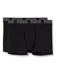 Puma Men's Basic Boxer Shorts Pack of 2, Black, Medium