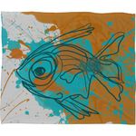 Deny Designs Irena Orlov Aqua Fish Fleece Throw Blanket, 50 x 60