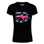 Hangout Hub Women's Round Neck T-shirt Shark Family Printed (Black;Women XL) Set Of 1 Family Combo Tees