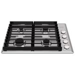 30 Inch Gas Cooktop, thermomate Built In Gas Rangetop with 4 High Efficiency SABAF Burners, NG/LPG Convertible 304 Stainless Steel Gas Stove Top with Flame Out Protection