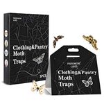 5 Packs Clothing and Pantry Moth Traps with Pheromone Lures, for Kitchen, Closet, and Cabinet