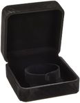 Juvale Small Velvet Jewelry Gift Box for Women, Bracelets, Rings, Earrings, Necklace (Black, 3.5 x 3.5 x 1.9 In)