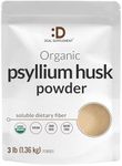 DEAL SUPPLEMENT Organic Psyllium Husk Powder 9,000mg, 3 Pounds – Unflavored – Plant Based – Rich in Soluble Dietary Fiber – Great for Baking & Cooking – Keto Friendly, Gluten Free, Non-GMO