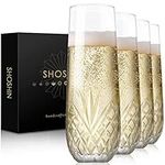 SHOSHIN Stemless Champagne Flutes, 