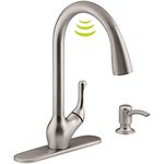 KOHLER Barossa with Response Touchless Technology Single-Handle Pull-Down Sprayer Kitchen Faucet in Vibrant Stainless