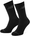 New Balance Mens Pack Crew Socks, black, Large