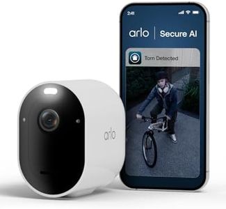 Arlo Pro 6 Security Camera Outdoor Wireless, 2K+ HDR, Battery Operated Outdoor/Indoor Camera, Advanced Colour Night Vision, Dual-Band WiFi, Auto tracking, Arlo Secure Trial Included, 1 Camera, White