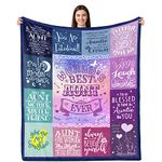 Lviliss Aunt Gifts, Aunt Gifts from Niece, Aunt Blankets from Niece, Aunt Throw Blanket, Gifts for Auntie, Aunt Birthday Gifts, Best Aunt Ever Gifts Birthday Gifts for Auntie Throw Blanket 50"x60"