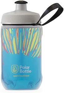 Polar Bottle Kids Insulated Water Bottle – 12oz Fireworks - Azure Blue - BPA Free Sport & Bike Water Bottle, Easy Squeeze Bottle Features for Kids