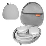 GEVO Travel Case for AirPods Max Headphones, Sleep Mode Hard Carrying Case for Apple AirPods Max 2 Wireless Over-Ear Headsets Portable Storage Bag - Light Grey