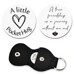 YangQian Pocket Hug Token Friendship Gifts for Men Friends Female Best Friend Gift for Women Keychain Gifts for Womens Friends A True Friendship is A Journey Without An End Engraved Keychain