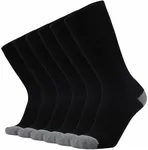 ONKE Cotton Cushion Crew Socks for Men Women Athletics All Seasons Thick Warm Heavy Duty Work Boots Moisture Wicking Control(Black L)