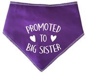 Spoilt Rotten Pets S2 Purple Promoted To Big Sister Dog Bandana - For Dogs Baby Showers & Announcement Gender Reveal (S2 Small Dogs Terrier, Shih-Tzu & Cockers)