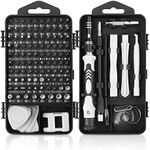 117pcs Precision Screwdriver Set, LIFEGOO Magnetic Repair Tool Kit for iPhone Series/Xbox Series/PS3/PS4/Nintendo Switch/iPad/Tablet/Laptop/Watch/Cellphone/PC/Camera/Electronic - Gray…