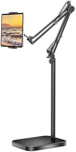 BluuSuuk Tablet Floor Stand with 11lb Stable Base - Adjustable Height Stretchable Arm Swivel Holder Mount, Compatible with iPad Pro Air Mini 12.9/9.7, Kindle, Galaxy Tab, Cell Phones (4.7''-13'')