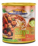 Rani Cut SOYA Chaap Whitout Stick (Plant Based Protein) 30oz (1.875lbs) 850g ~ Easy Open Lid | All Natural | Vegan | No Colors | Non-GMO | Kosher | Indian Origin | Soy Based Meat Substitute