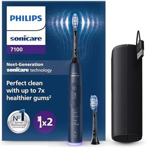Philips Sonicare 7100 Electric Toothbrush, Sonic Toothbrush with App, 4 Brushing Modes and 3 Intensity Levels, Pressure Alert, EasyStart, SmarTimer, Navy Blue, Model HX7423/01 [New Technology]
