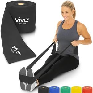 Vive Resistance Band Rolls (75 Feet) - Non-Latex Professional Box for Physical Therapy, Lower, Upper Body Exercise Workout - 25 Yard Straight Elastic for Strength Training, Rehabilitation, Women
