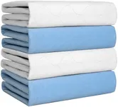 Heavy Absorbency Bed Pad, Washable and Reusable Incontinence Bed Underpads, 34"X36" (4 Pack), Waterproof Mattress Protector