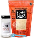 Oh! Nuts Granulated Garlic, 16 oz Value Bag - Includes Empty Jar + Measuring Spoon, Extra Fresh & Aromatic - Used by Top Chefs