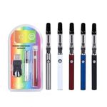 Rechargeable Variable Voltage 350mah Preheat Battery for CBD and Thick Oil tank Premium Quality No Nicotine (Black)