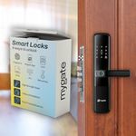 Mygate Smart Door Lock Plus with Inbuilt WiFi and 6-Way Unlock | Biometric Door Lock with Fingerprint, OTP, PIN, Mobile App, RFID Card, Keys | Remote Unlocking | Tamper Alerts | 3-Year Warranty