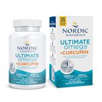 Nordic Naturals Omega Curcumin Supplement | 1200 Mg Omega 3 Fish Oil EPA DHA + 400 Mg Optimized Curcumin L- Glutathione | Dietary Supplement Lemon Fish Oil 60 Softgel