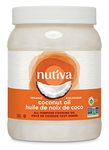 Nutiva Organic Steam-Refined Coconut Oil, 1.6 L, Non-GMO, Fair Trade | Vegan, Keto & Paleo, Neutral Flavor and Aroma for Cooking & Natural Moisturizer for Skin and Hair