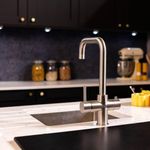 Flode TRE Kitchen Boiling Hot Water Tap - 3-in-1 Instant Hot Boiling Water Tap Kit with Boiler and Filter - Boiling Hot Water Tap (Brushed Nickel)