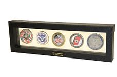 5 Challenge Coin/Casino Chip/Coins Display Case Box Frame Holder Shadowbox