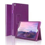 FANSONG iPad Case 6th 2018, Cover for iPad 5th Air 1 Air 2 Pro 9.7 inch 2016 Generation Magnetic Closure PU Leather Smart Cover Flip Slim Pencil Holder Stand for Apple iPad Air 1 2 5th 6th Pro Purple