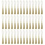 HXMJIED 100PCS Silky Floss Bookmark Tassels, 13CM/5 Inch Bookmark Tassels, Champagne Handmade Soft Tassels, Craft Tassels, for DIY Craft Accessory, Jewelry Making, Bookmarks