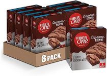 Fiber One Supreme Brownies, Triple Chocolate, Snack Bars, 1.13 oz, 5 ct (Pack of 8)