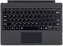 Type Cover for Microsoft Surface Pro Generation 7+ 7 6 5 4 3 Portable Slim Wireless Keyboard with Touchpad Tablet Keyboard (Black, No Backlit)