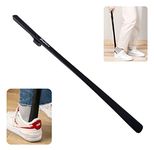 Sichumaria Shoe Horn Long Handle 24.6 Inch Black Automatic Adsorption Long Shoe Horn For Seniors,Men,Women,Travel