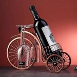 Cicodona Bicycle Wine Rack and Wine Glass Holder-Hold 1 Wine Bottle and 2 Glasses-Perfect for Home Kitchen Decor & Kitchen Storage Rack