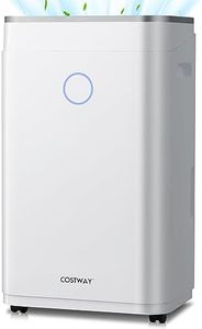 COSTWAY 20L/25L Per Day Dehumidifier with 6.5L Water Tank, LED Control Panel, Continuous Drainage, Laundry Drying, Sleep Mode, 24H Timer, Child Lock & Overflow Protection (20L/Day)