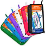 BAZIC Products Pencil Pouch 3 Ring Binder Pouch w/Rivet Enforced Rings Holes, 11.5"x6.5" Clear Color, Zipper Pouches Case Cosmetic Bag, 24-Pack