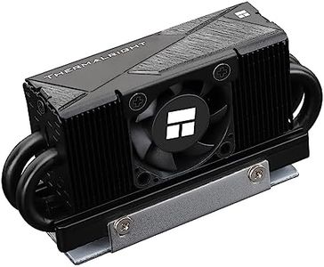 Thermalright HR10 2280 PRO Black SSD Heatsink Cooling,Double-Sided Heat Sink, with Small and High Speed PWM Fan,Thermal Silicone Pad for 2280 SSD PC and Computer,Desktop High Performance SSD Cooler