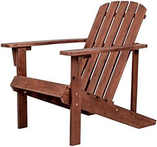 JONATHAN Y PAT1002C Westport Outdoor Patio Traditional Acacia Wood Adirondack Chair for Garden, Lawn, Backyard, Pool, Deck, Beach, Firepit, Dark Brown