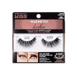 KISS Magnetic Lash Collection 1 Pair of False Eyelashes, Crowd Pleaser, Reusable Synthetic False Eyelashes With 5 Double Strength Magnets