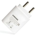 Samsung 25W USB-C Super Fast Adapter (White) | for Galaxy S25, S24, S22/Plus/Ultra/FE/Edge, S24fe/Z Fold/Flip 7/6/A/M/F/06/36/16/17/35,56/55/26/05/15/14/06/5G/4G, Tab/A9/A8/A7/S10/S9/S8, 25 w Charger